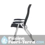 Sedia a braccioli rinforzata in alluminio con schienale alto 7 posizioni e multifibra