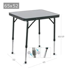 Tavolo alluminio verniciato 65x52x48-69