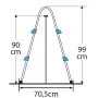 Scaletta a Forbice 98 cm 2x2 gradini Gre AR109