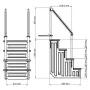 Scaletta Sintetica Accesso Facile per Piscina Interrata EPE30