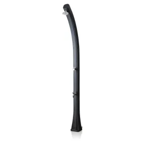 Doccia solare curva 25 litri in resina e con rubinetto lavapiedi colore nero Gre SSR25