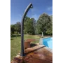 Doccia solare curva 25 litri in resina e con rubinetto lavapiedi colore nero Gre SSR25