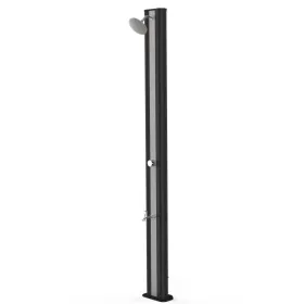 Doccia solare 40 l in PVC colore nero con rubinetto lavapiedi Gre SSP40