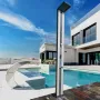 Doccia Solare Alluminio Luxe 38 l con Lavapiedi e Spruzzi Gre DSALP38