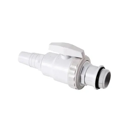 Valvola di chiusura con 1 raccordo Ø32/38 mm per kit di filtrazione