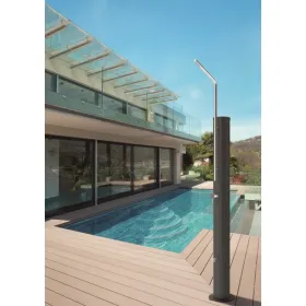 Doccia Solare Spring in Alluminio e Acciaio Inossidabile 30 l con Lavapiedi