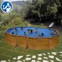 Pezzi di Ricambio Piscine Ovali in Finto Legno con Pali da 120 cm