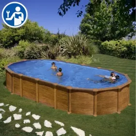 Pezzi di Ricambio Piscine Ovali in Finto Legno con Sistema Omega da 132 cm