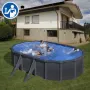 Pezzi di Ricambio Piscine Ovali Finto Grafite con Pali da 132 cm