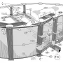 Pezzi di Ricambio Piscine Ovali Finto Grafite con Sistema Omega da 132 cm