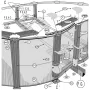 Pezzi di Ricambio Piscine Ovali in Finta Pietra con Sistema Omega da 132 cm