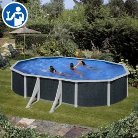 Pezzi di Ricambio Piscine Ovali in Finto Vimini con Pali da 120 cm