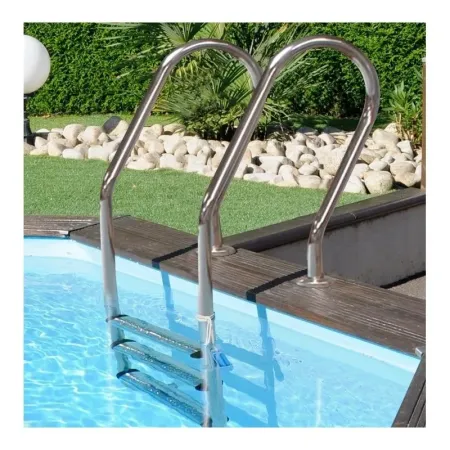 Scaletta Inossidabile per piscina in legno Gre 126673
