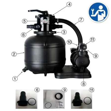 Pezzi di Ricambio Filtro a Sabbia Gre FAE380