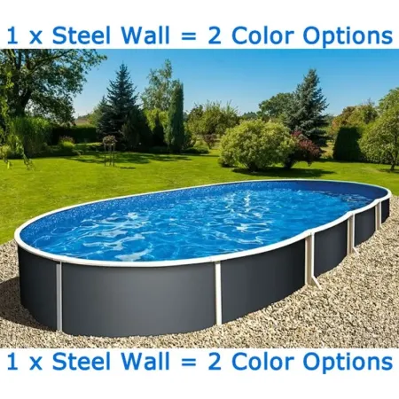 Piscina Azuro in Finto Grafite/Bianca 550x370x120