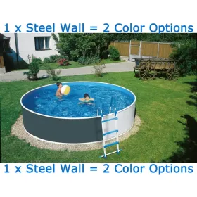 Piscina Azuro in Finto Grafite/Bianca 460x120