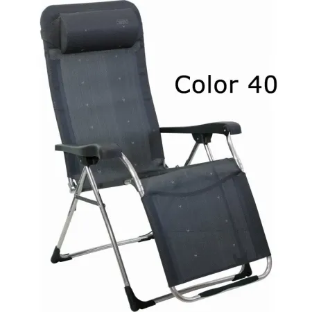 Sdraio con cuscino gran relax multiposizione in alluminio e multifibra
