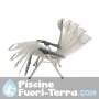 Sdraio con cuscino multiposizione in alluminio e multifibra