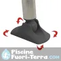 Tavolo rettangolare in alluminio con gambe telescopiche allungabili