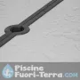 Tavolo rettangolare in alluminio e gambe telescopiche allungabili 101x65 cm