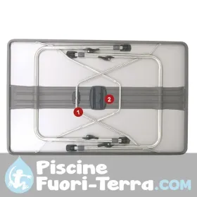 Sdraio con cuscino multiposizione in alluminio e multifibra