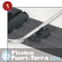 Tavolo rettangolare in alluminio e gambe telescopiche allungabili 101x65 cm