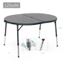 Tavolo rettangolare in alluminio e gambe telescopiche allungabili 110x70 cm