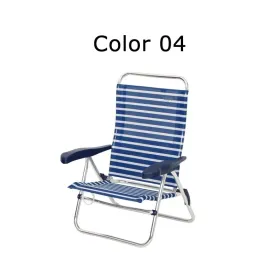 Sedia da spiaggia con 7 posizioni in Nytexline ed asse incorporato