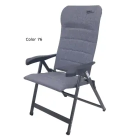 Sedia a braccioli rinforzata con schienale 7 posizioni, poggiatesta e multifibra